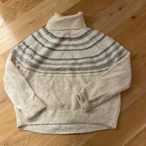 Cream and gray H&M fair isle sweater